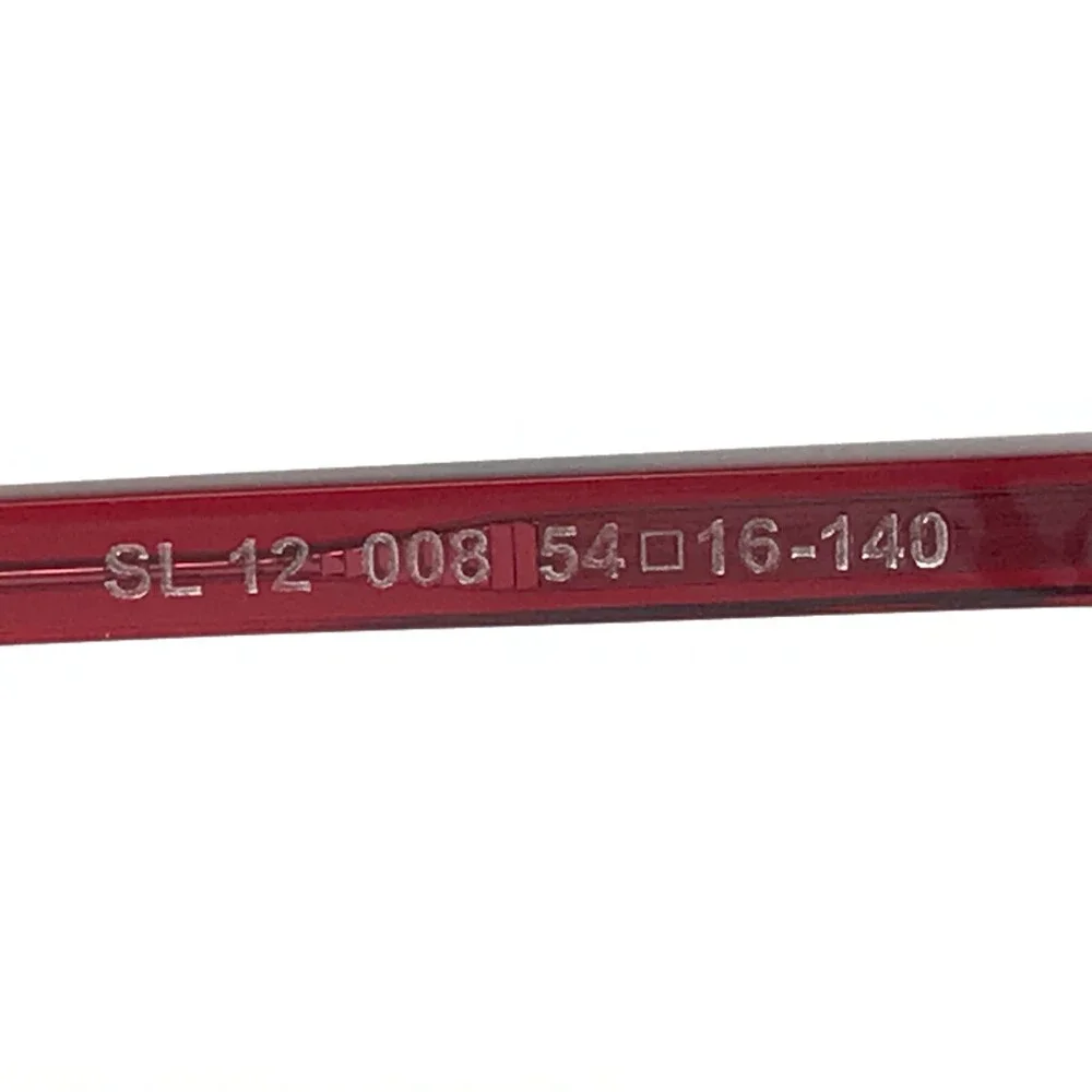 Saint Laurent Eyeglasses Frames SL12 008 Clear Red Square Full Rim 54-16-140